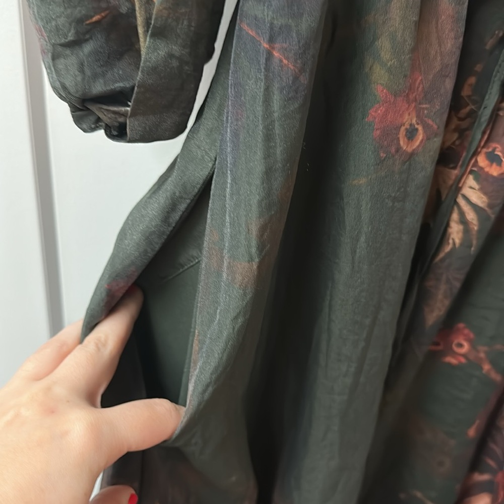All Saints Dark Floral Long Sleeve Dress - Picture 3 of 6